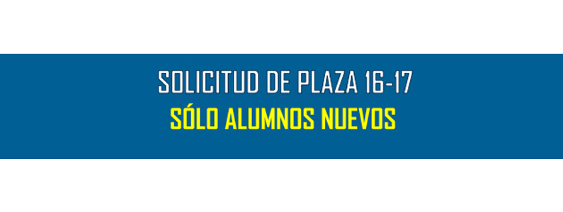 Solicitud de Plazas 2016-2017